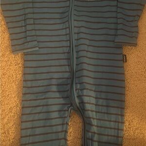 Bonds Wondersuit Size 2 (18-24M) Blue/Grey Stripe, EUC